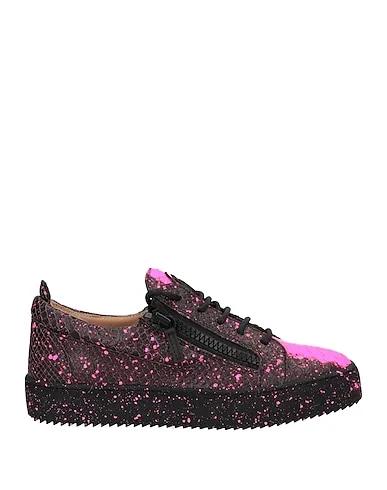 Fuchsia Leather Sneakers