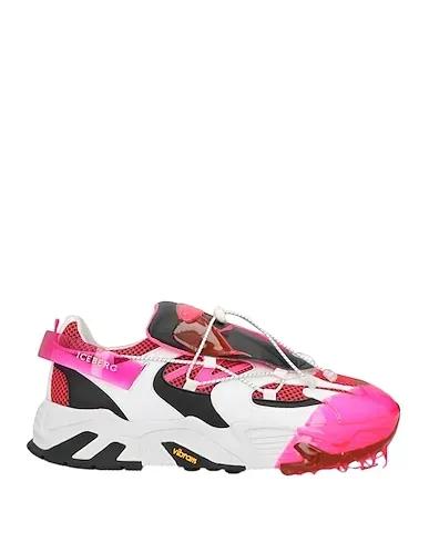 Fuchsia Leather Sneakers