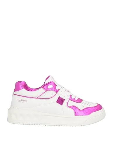 Fuchsia Leather Sneakers