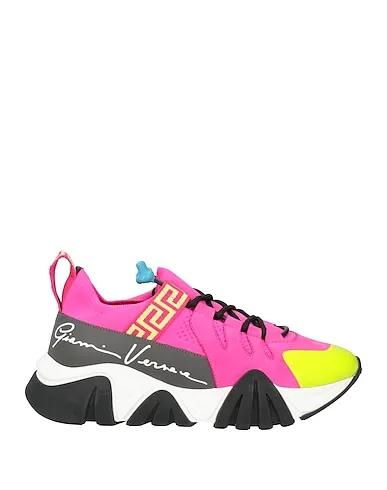 Fuchsia Leather Sneakers