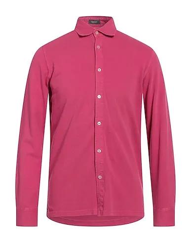 Fuchsia Piqué Solid color shirt
