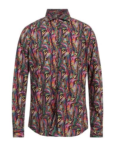 Fuchsia Plain weave Patterned shirt