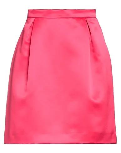 Fuchsia Satin Mini skirt