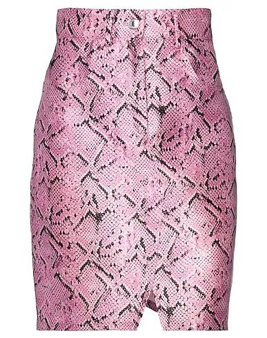 Fuchsia Satin Mini skirt