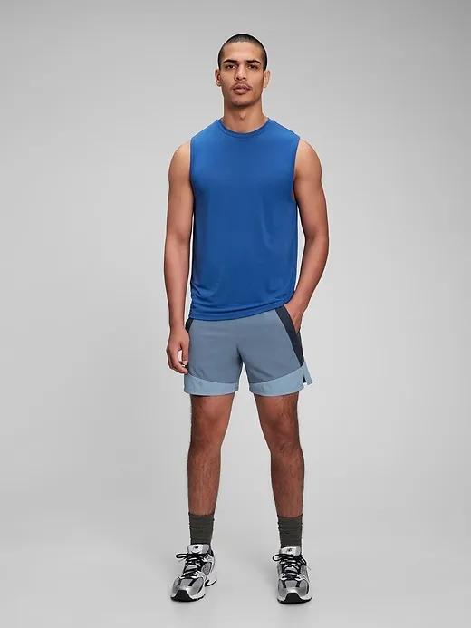 GapFit Recycled Colorblock Running Shorts