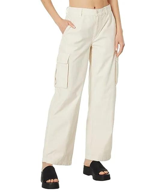 Garment-Dyed Low-Slung Straight Cargo Pants