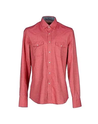 Garnet Plain weave Solid color shirt