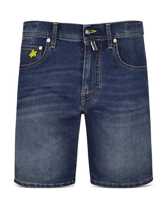 Garonne Cotton Denim Regular Fit Shorts  