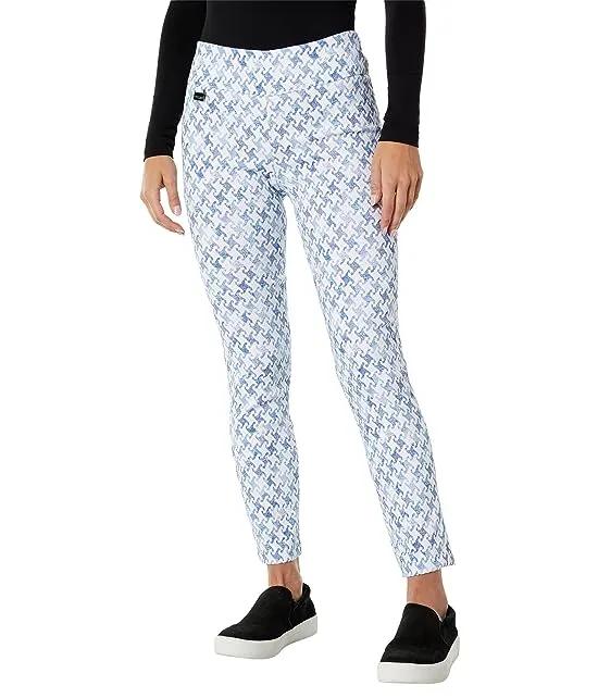 Geo Houndstooth Jacquard Ankle Pants