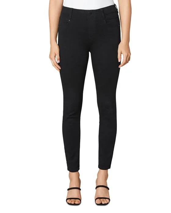 Gia Glider High Rise Ankle Skinny Jeans in Black Rinse