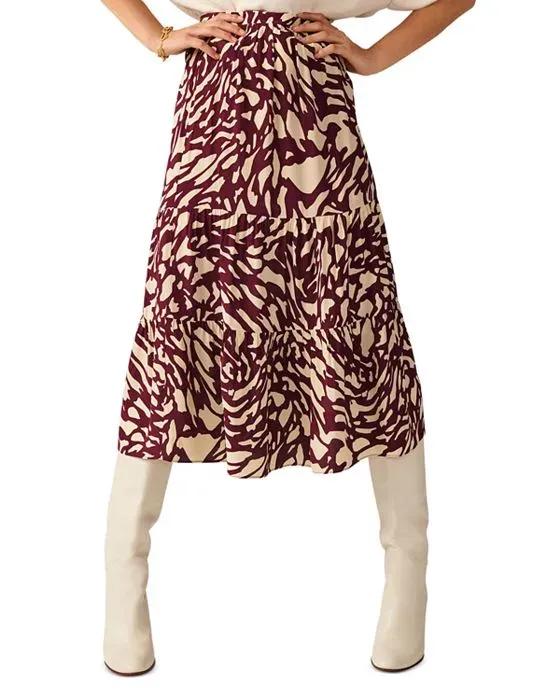 Gianna Tiered Printed Skirt