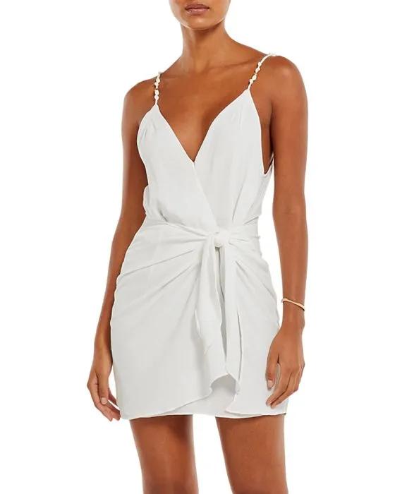 Gisa Wrap Front Swim Cover-Up Dress