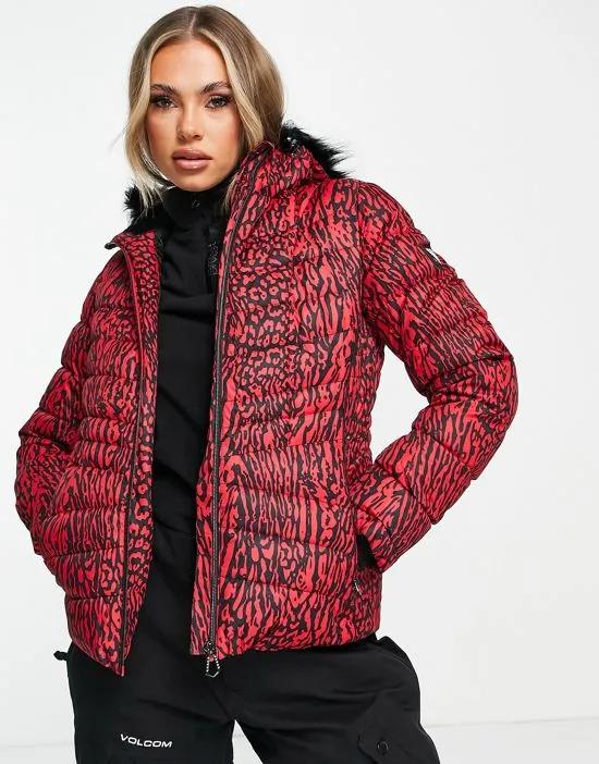 Glamorize II jacket in red leopard print