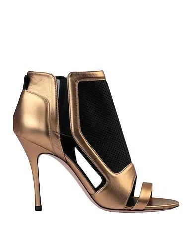 Gold Ankle boot