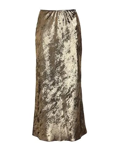 Gold Crêpe Maxi Skirts