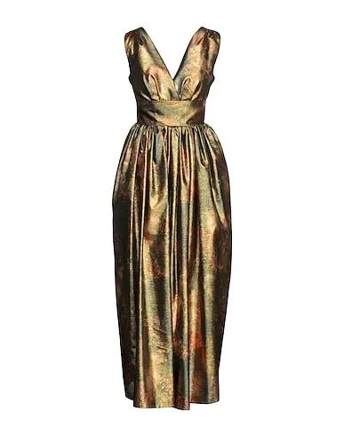 Gold Crêpe Midi dress