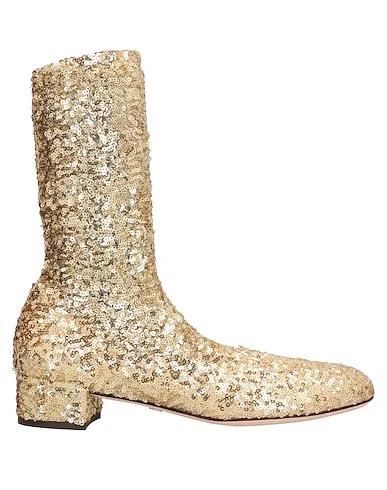 Gold Knitted Ankle boot