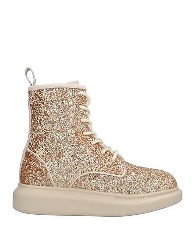 Gold Leather Ankle boot
