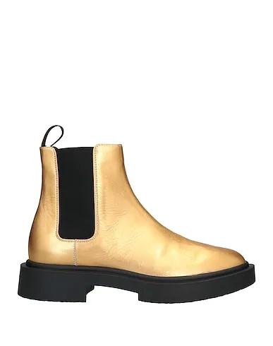 Gold Leather Boots