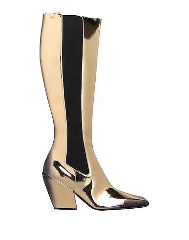 Gold Leather Boots