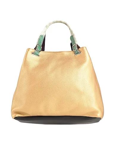Gold Leather Handbag