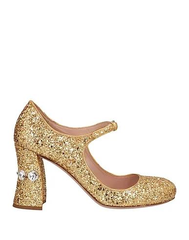 Gold Leather Pump