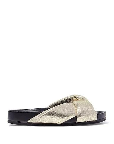 Gold Leather Sandals