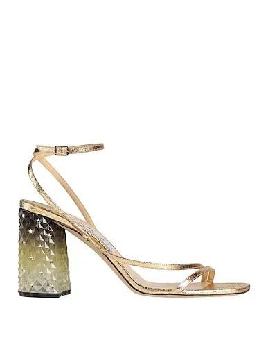 Gold Leather Sandals