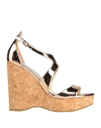 Gold Leather Sandals