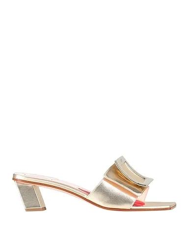 Gold Leather Sandals