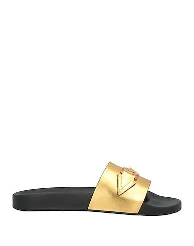 Gold Leather Sandals