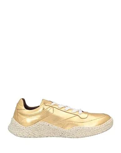 Gold Leather Sneakers