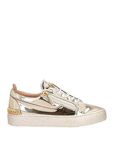 Gold Leather Sneakers