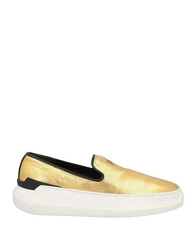 Gold Leather Sneakers