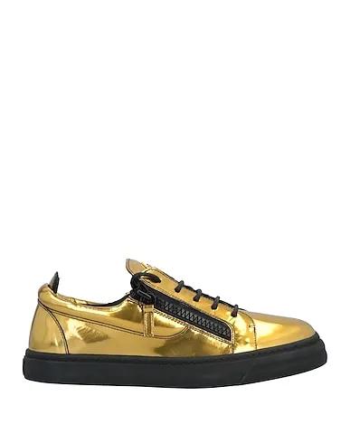 Gold Leather Sneakers