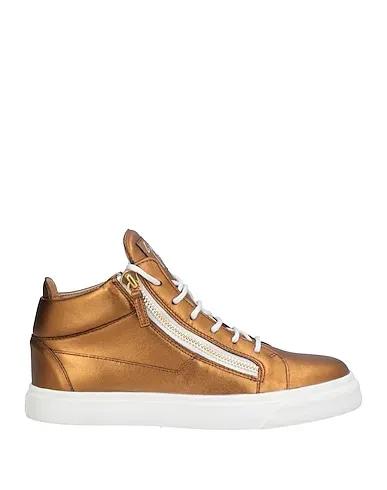 Gold Leather Sneakers