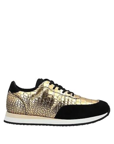 Gold Leather Sneakers