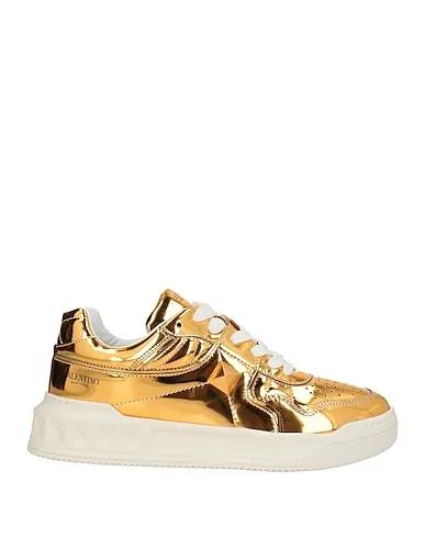 Gold Leather Sneakers