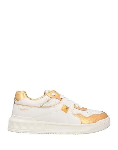 Gold Leather Sneakers
