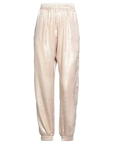 Gold Plain weave Casual pants