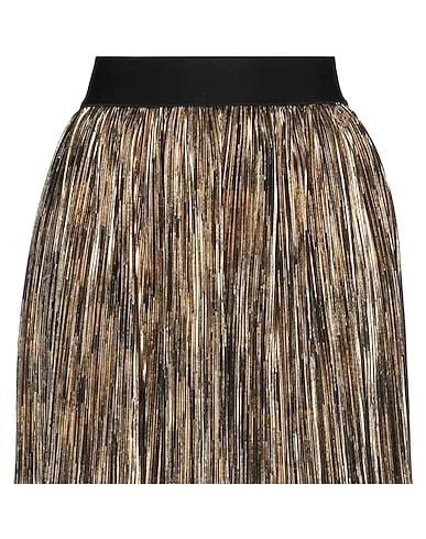 Gold Satin Mini skirt
