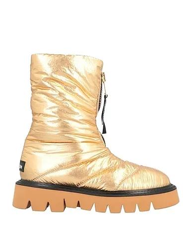 Gold Techno fabric Ankle boot