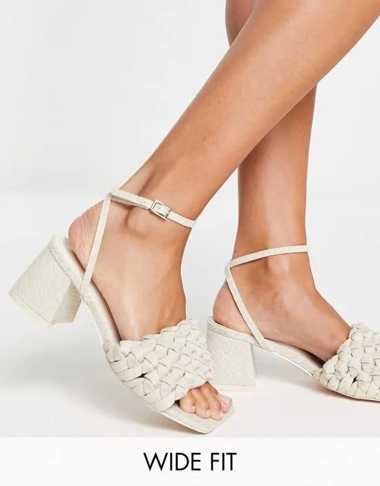 Got This block heeled sandals with woven detail in natural