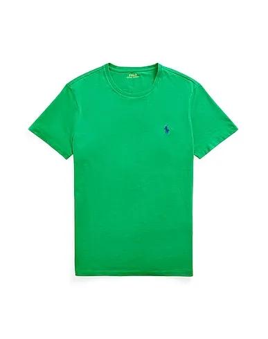 Green Basic T-shirt CUSTOM SLIM FIT JERSEY CREWNECK T-SHIRT