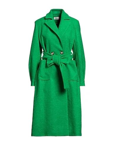 Green Bouclé Coat