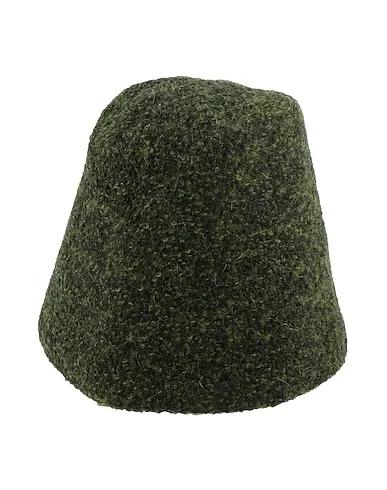 Green Bouclé Hat