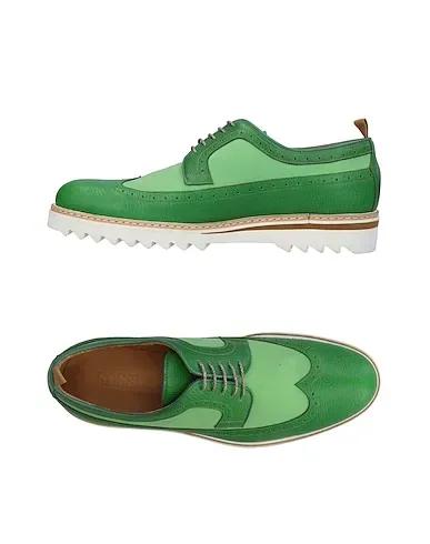 Green Canvas Laced shoes