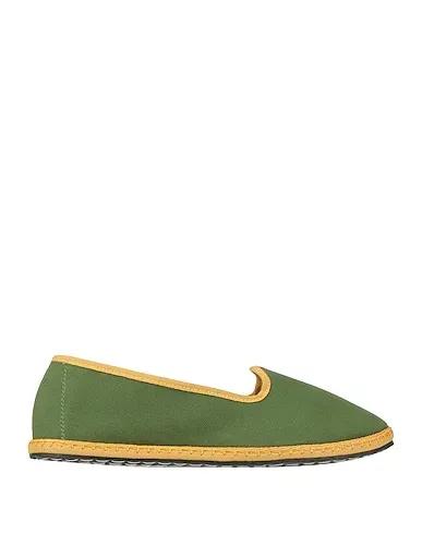 Green Canvas Loafers
