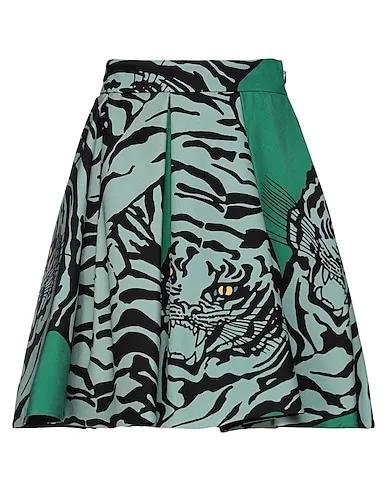 Green Cool wool Midi skirt