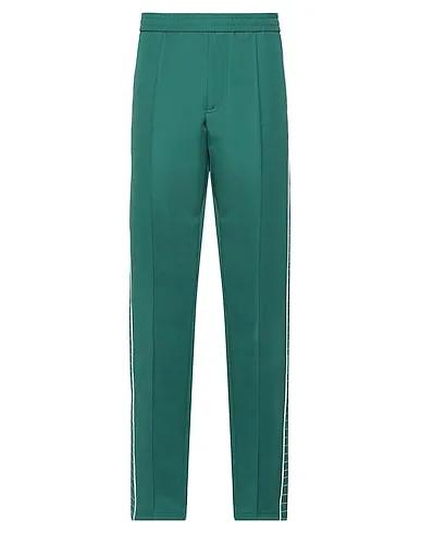Green Cotton twill Casual pants